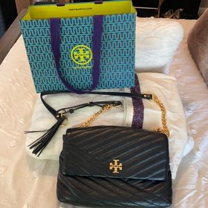 COPY - Tory Burch Kira Chevron Convertible Bag in Black